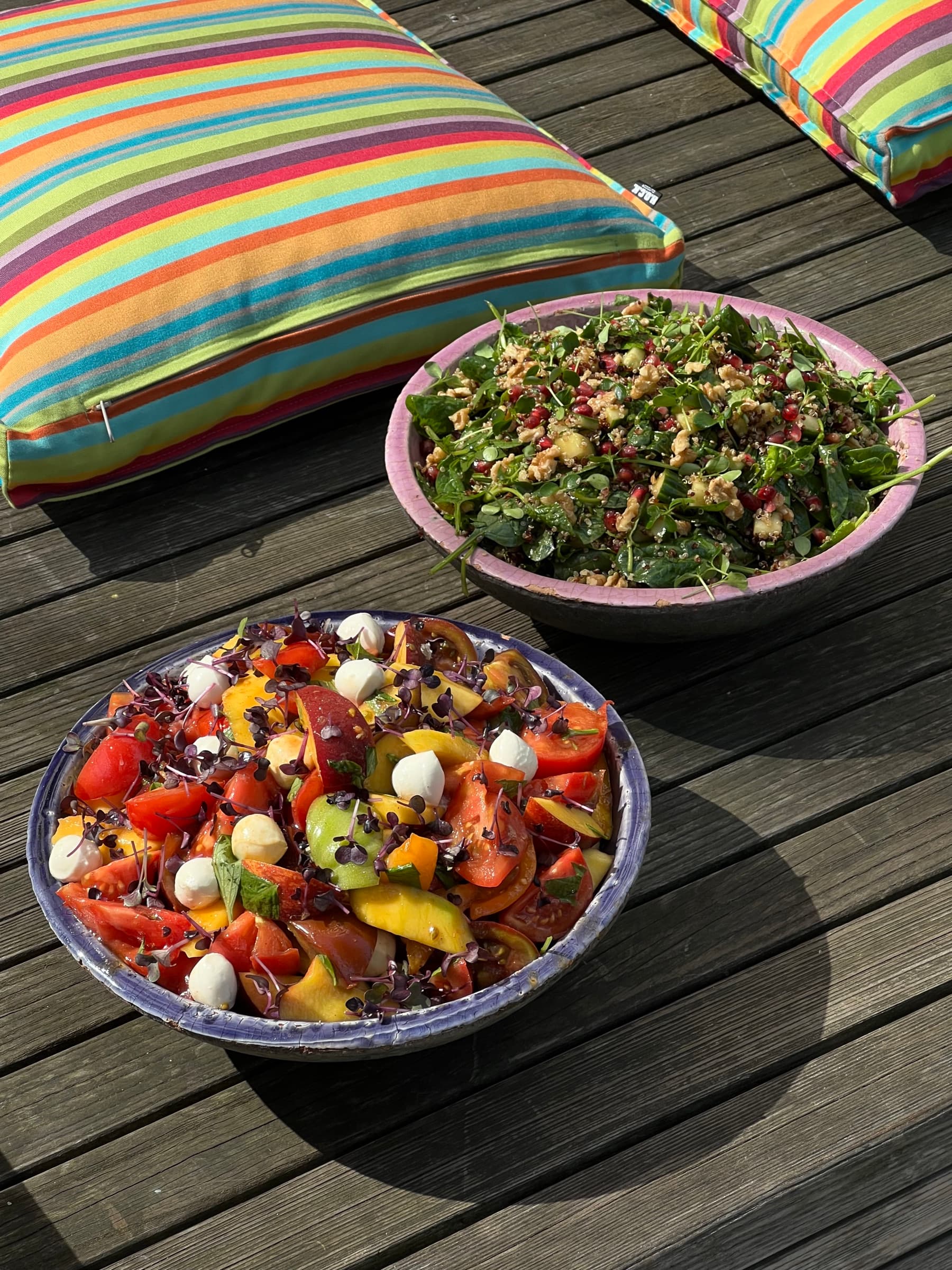 Two salad bowls